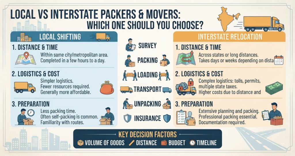 Local vs. Interstate Packers and Movers: Which One Should You Choose?